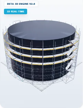 DetaPlan 3D İskele Statik Analiz Yazılımı - Arayüz Kesiti