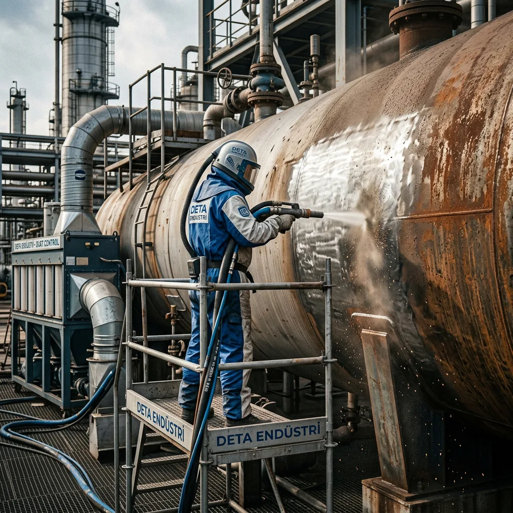 Endüstriyel Kumlama (Sandblasting) Nedir? Yüzey Hazırlığında Kalite, Dayanım ve Uzun Ömür Rehberi - Deta Endüstri Blog